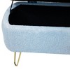 CAVINAS 39" Faux Fur Storage Ottoman Bench with Gold Legs,End of Bed Storage Bench,Ottoman Foot Rest with Storage for Living Room and Bedroom - 4 of 4