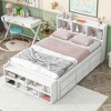 NicBex Full Platform Bed Frame with Bookcase Headboard,Under Bed Storage Drawers and Bed End Storage Case,No Box Spring Needed,Easy Assembly - 3 of 4