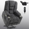 GDFStudio Ophelia Modern Chenille Upholstered Power Massage Lift Recliner Chair For Elderly - 2 of 4