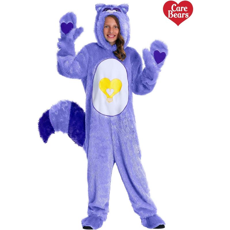 HalloweenCostumes.com Child Bright Heart Raccoon Care Bears & Cousins Costume., 1 of 4