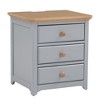 Wooden Nightstand With USB Charging Ports 3 Drawers End Table Multifunctional College Dorm End Table Bedside Furniture - 3 of 4