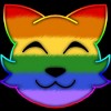 Adult Design By Humans Rainbow Pride Kitty By loonaromi T-Shirt - 2 of 2