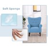 Erommy Mid Century Velvet Tufted Armchair, High Back Accent Chair - 4 of 4