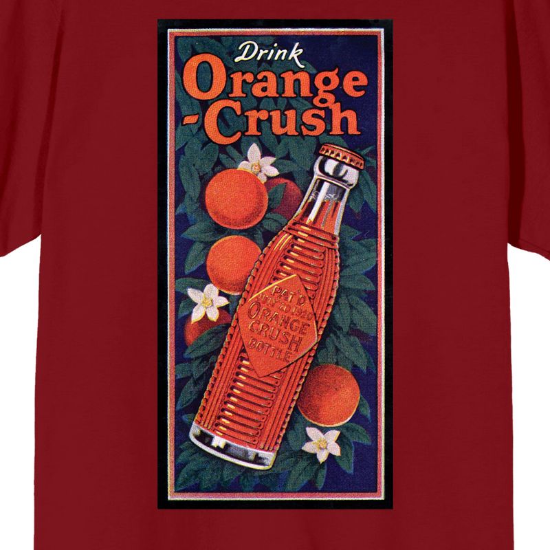 Orange Crush Drink Orange Crush Soda Bottle Men's Cardinal Red T-shirt, 2 of 3