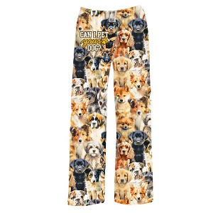 Collections Etc Can I Pet Your Dog Adorable Puppies Drawstring Lounge Pants - 1 of 4