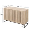 Modern Night Stand With 2 Doors, Built-in Adjustable Shelf Versatile Nightstands Side End Table, For Living Room, Bedroom, Dinner Room And Study - 3 of 4