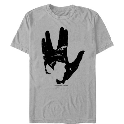 Men's Star Trek: The Original Series Vulcan Salute Spock Profile T-Shirt