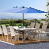 15FT Large Patio Double-Sided Rectangle Market Umbrella with Base for Poolside Lawn Backyard - 3 of 4