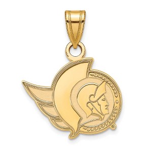 Black Bow Jewelry 14k Yellow Gold Ottawa Senators NHL Small Pendant - 1 of 3