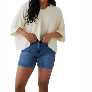 Women's Brianna Boxy Crop Top - Hailey & Co - 1 of 4