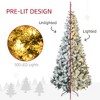 YOOCOZZ  Christmas Decoration - 7.5ft  Prelit Artificial Xmas Tree with 1188 Snow Flocked Branches, 500 Warm White LED Lights, Auto Open, Green - 4 of 4