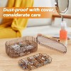 HTUTWOO 3-Layer Jewelry Organizer Box for Earrings, Rings, Necklaces, Bracelets, Clear Plastic Bead Storage Containers for Crafts (Coffee) - 4 of 4