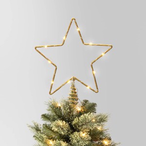 10in LED Lit Dewdrop Glitter Metal Open Star Christmas Tree Topper - Wondershop™ - 1 of 4