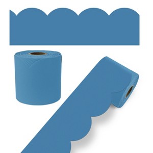 Carson Dellosa Education 65' Ocean Blue Rolled Scalloped Bulletin Board Borders (1 roll) - 1 of 4
