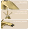 DOMETOUR Brushed Gold Single Handle Lavatory Basin Sink Faucet - 3 of 4