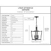 Urban Ambiance Luxury Transitional Chandelier 19.75''H x 10.875''W,  Midnight Black Finish,  Coronado Collection, UHP4279 - 3 of 4