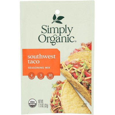 Simply Organic Southwest Taco Mix - 12 pack, 1.13 oz