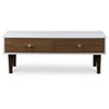 Gemini Wood Contemporary Coffee Table - Baxton Studio: Modern Design, Dual Drawers, MDF Composite - 2 of 4