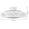 YIYIBYUS 22Inch Enclosed Smart LED Flush Mount Low Profile Round Ceiling Fan - 3 of 4