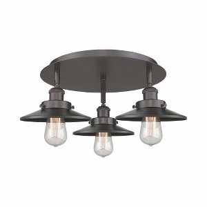 Ballston Urban - 3 Light Flush Mount In Industrial Style-5.5 Inches Tall and 19.75 Inches Wide - 1 of 1