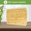 Bamboo Cutting Board for Kitchen, Wooden Chopping Block Boards, Charcuterie Cheese Boards, Stove Top Butcher Block, Extra Large Carving Board - 3 of 4