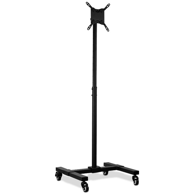 Mount-It! Height Adjustable Mobile TV Stand with Locking Wheels, Rolling Cart for 13" - 42" Flat Panel LCD LED Screens, VESA Compatible up to 200mm, 4 of 9