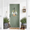 Attop White Interchangeable Welcome Signs Complete Set with 14 Icons and 4 Seasonal Wreaths - Rustic Farmhouse Wood Decor for Front Doors and Porches - 2 of 4