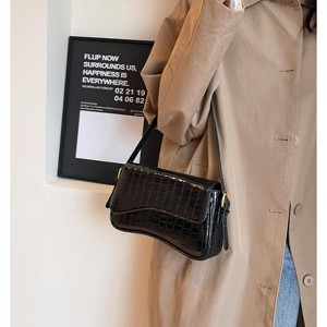 BEAFUP Small Shoulder Bag Y2K Purses for Women Crocodile Handbag Clutch Purse Classic Crossbody Bag Satchel Purse - 1 of 4