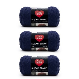 Red Heart Super Saver Yarn 24 Pack-Soft Navy - 1 of 4