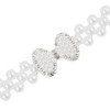 INSPIRE CHIC Women's Pearl Belt Crystal Rhinestone Retro Elastic Thin Waist Belt for Wedding Dress - 2 of 4