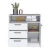 NicBex 3 Drawers Dresser for Bedroom with 1 Cabinet and shelf,Chest of Drawers with Metal Handle Design,Storage Dressers for Bedroom - 4 of 4