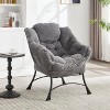 Okak Upholstered Sofa Accent Chair with Ottoman & Metal Legs & Side Pocket,Comfy Lounge Chair for Living Room,Bedroom - 2 of 4