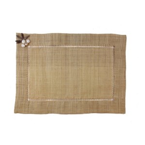 Beachcombers Set of 4 Beige Raffia Placemat - 1 of 2