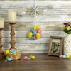 Northlight 17" Floral Striped Spring Easter Egg Cluster Hanging Decoration - White/Yellow - image 2 of 4