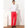 Lars Amadeus Men's Slim Fit Flat Front Solid Color Skinny Business Dress Pants - 4 of 4