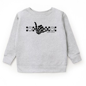 SmileyWorld Skeleton Hang Loose - Toddler Graphic Sweatshirt and Youth Graphic Sweatshirt - 1 of 2
