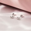 Girls' Classic Ribbon Bow Screw Back Sterling Silver Earrings - In Season Jewelry - 4 of 4