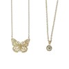 Women's Gold Butterfly Pendant Necklace, Set of Two - 3 of 4