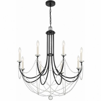 Crystorama Lighting Delilah 8 - Light Chandelier in  Matte Black