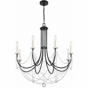 Crystorama Lighting Delilah 8 - Light Chandelier in  Matte Black - 1 of 4