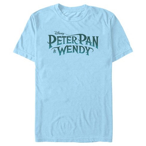 Men's Peter Pan & Wendy Simple Logo T-Shirt - Light Blue - Medium