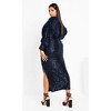 Women's Plus Size Tilly Sequin Dress - cobalt | CITY CHIC - 3 of 4