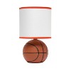 Simple Designs 10.7" SportsLite Mini Basketball Table Lamp Mancave Orange - 4 of 4