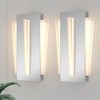 DAKAFUL Modern Led Wall Sconce - Acrylic Dimmable 16W Lighting To Craft A Luxuriously Inviting Ambience In Bedrooms, Hallways & Living Spaces -Silver - 2 of 4