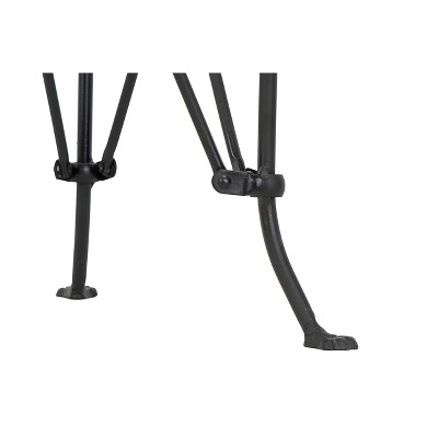 Black Round Metal Side Table with Claw Feet