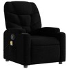 vidaXL Massage Recliner Chair Black Fabric - 3 of 4
