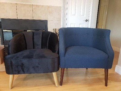 Set Of 2 Amaia Modern New Velvet Club Chair Christopher Knight