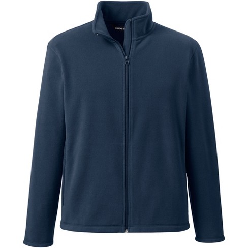 Lands' End School Uniform Men's Full-Zip Mid-Weight Fleece Jacket - Medium  - Classic Navy