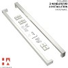 Modern Contemporary Long Stainless Steel Push Pull Door Handle for Home Entrance Glass Shower Wooden Barn Square Series - Stain - 60-Inches - 4 of 4