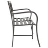 vidaXL Twin Patio Bench 96.9 in. Gray Steel - 4 of 4